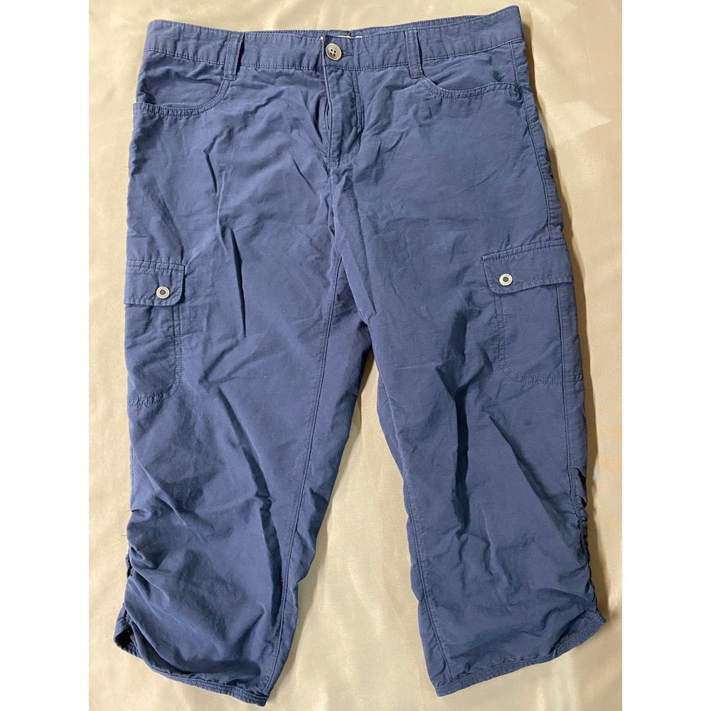 Woolrich Cargo Capri Cropped Pants Outdoor Hiking Blue Women's Size 8
